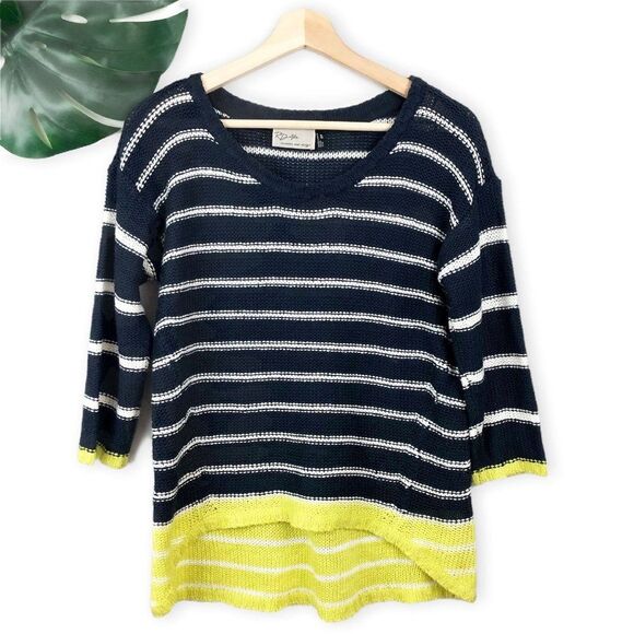 RD Style Colorblock Striped Open Knit Sweater - Picture 6 of 9
